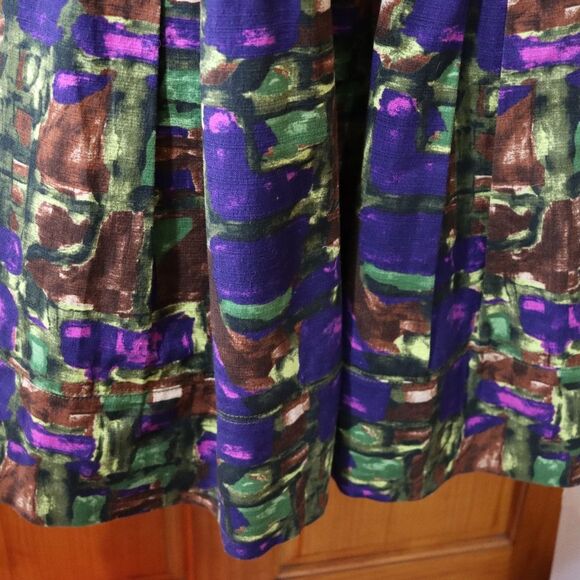 Lavia Colorful Abstract Fit n Flare Mini Dress Large - Picture 6 of 12